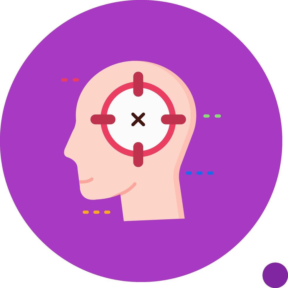Target Long Circle Icon vector