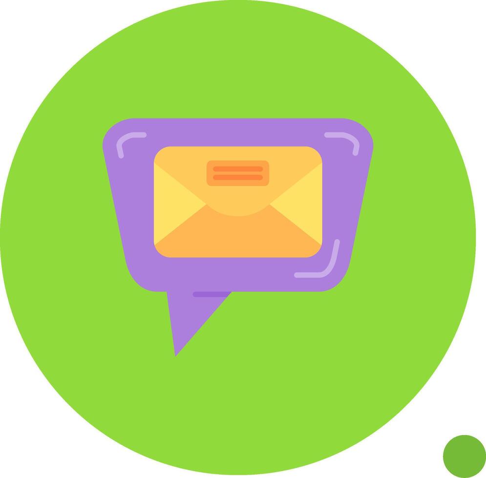 Mail Long Circle Icon vector