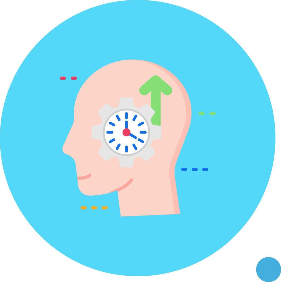 Productivity Long Circle Icon vector