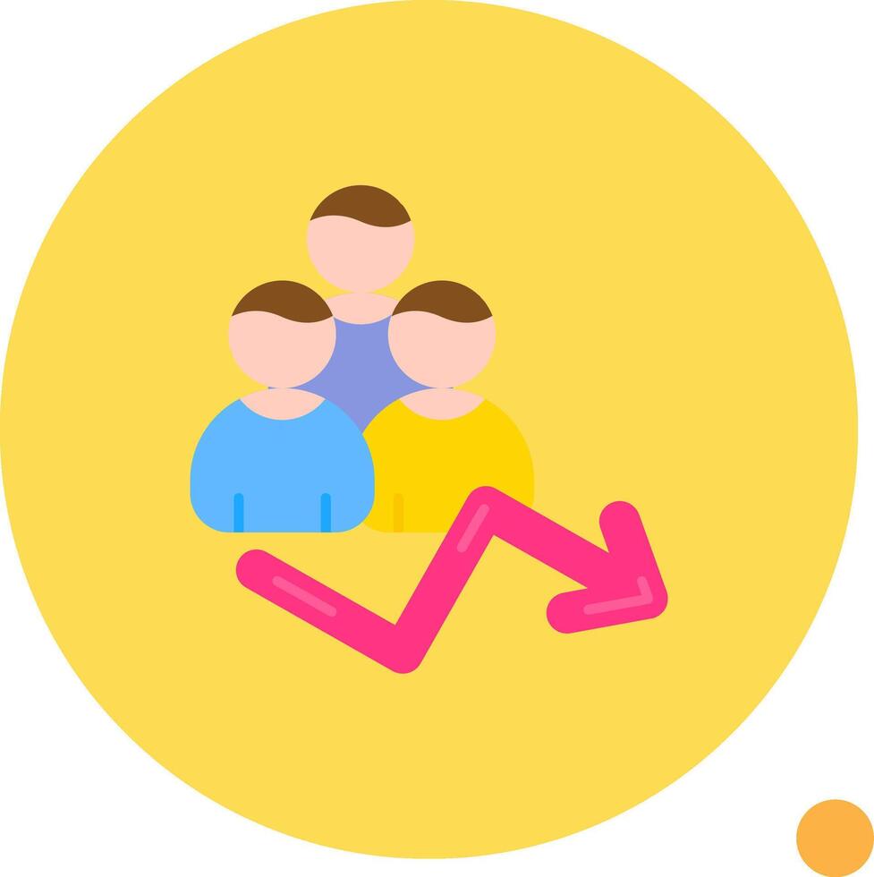 Population Long Circle Icon vector