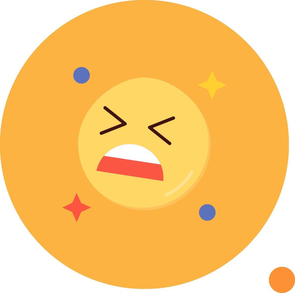 Anguish Long Circle Icon vector
