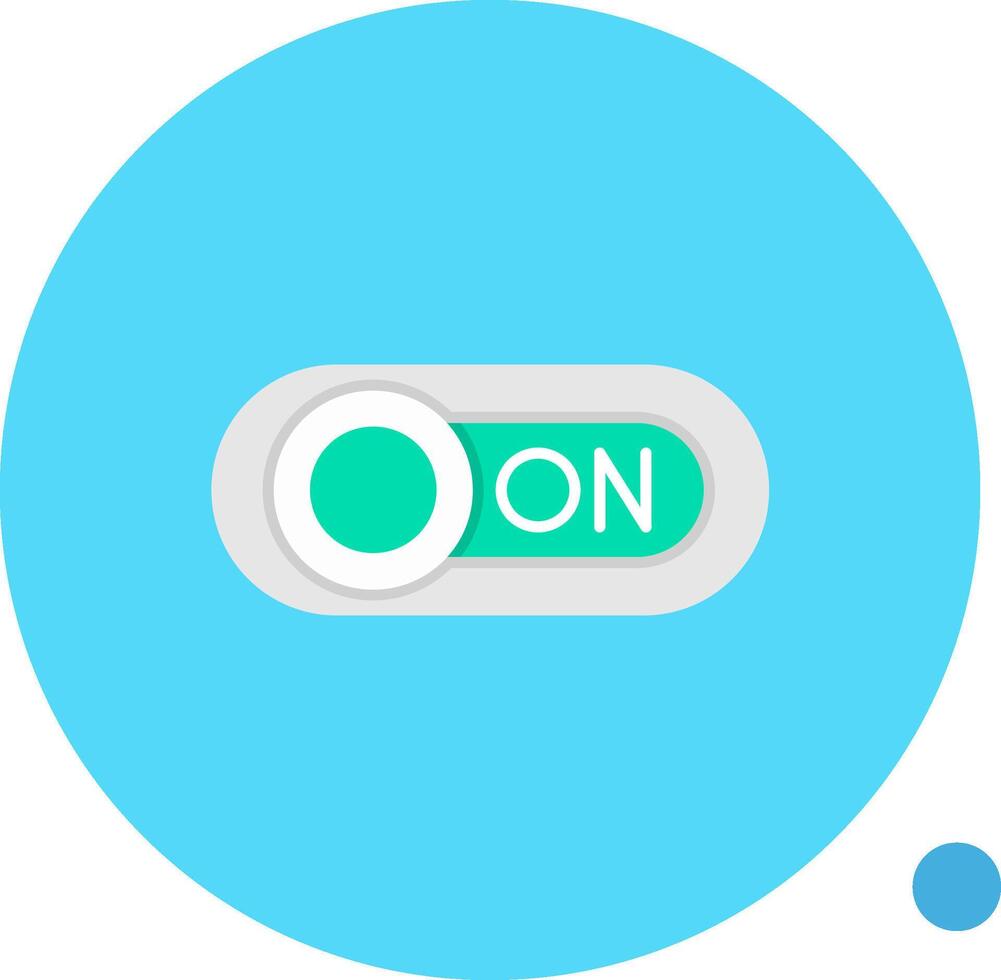 On Long Circle Icon vector