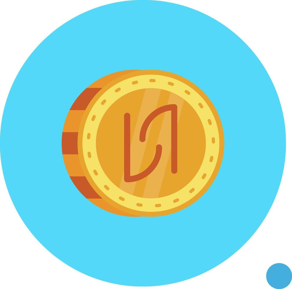 Shekel Long Circle Icon vector