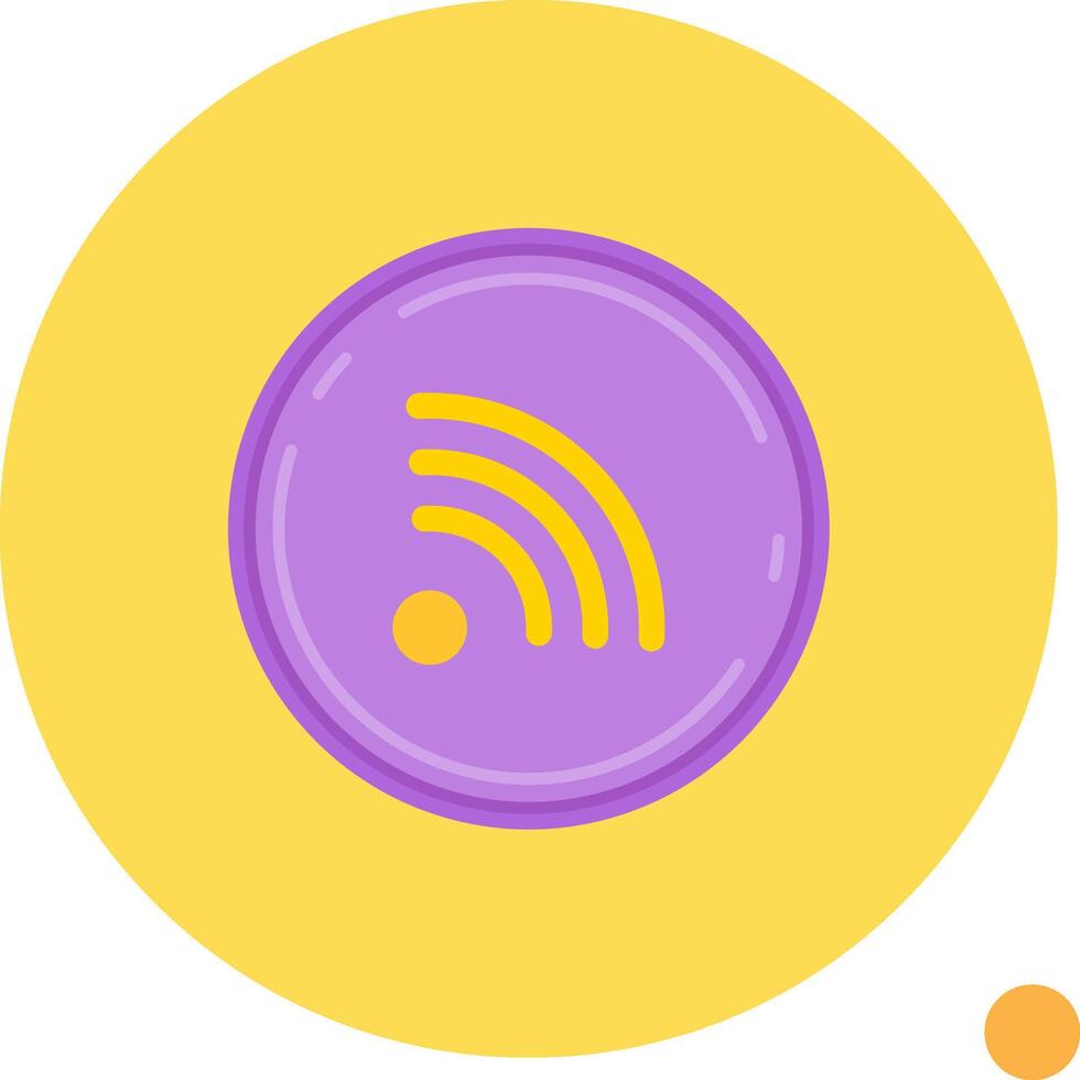 Rss Long Circle Icon vector