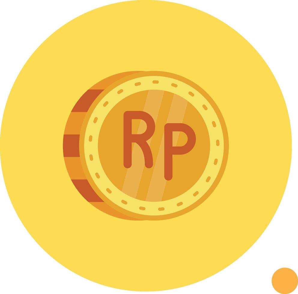 Indonesian rupiah Long Circle Icon vector