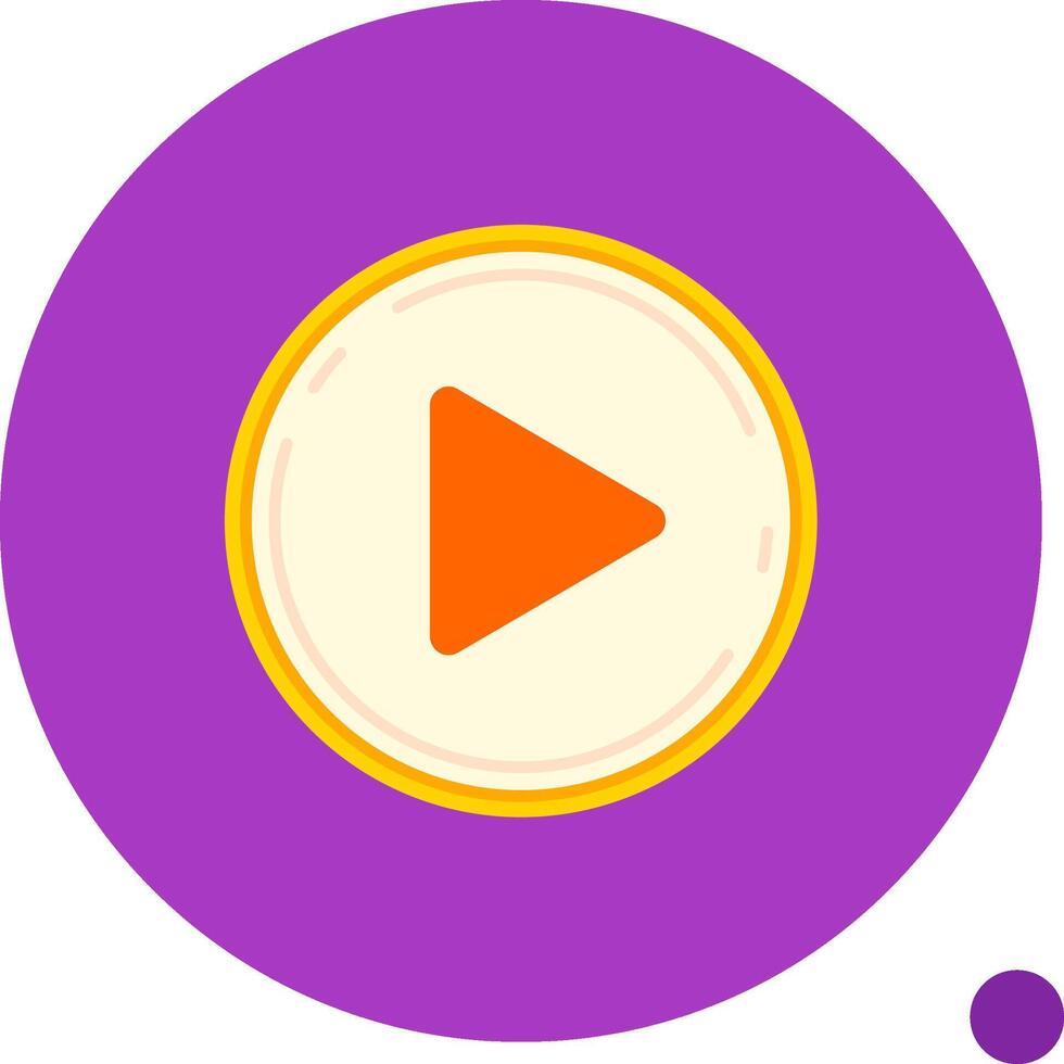 jugar largo circulo icono vector