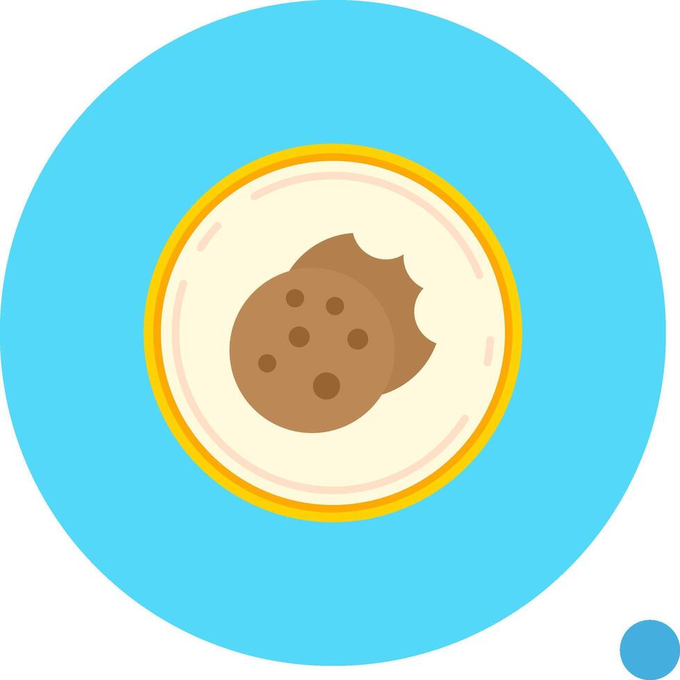 Cookie Long Circle Icon vector