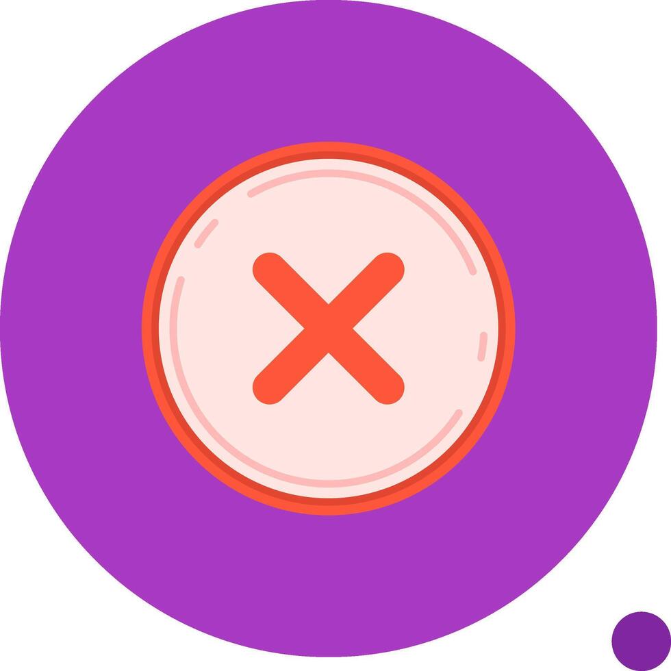 cancelar largo circulo icono vector