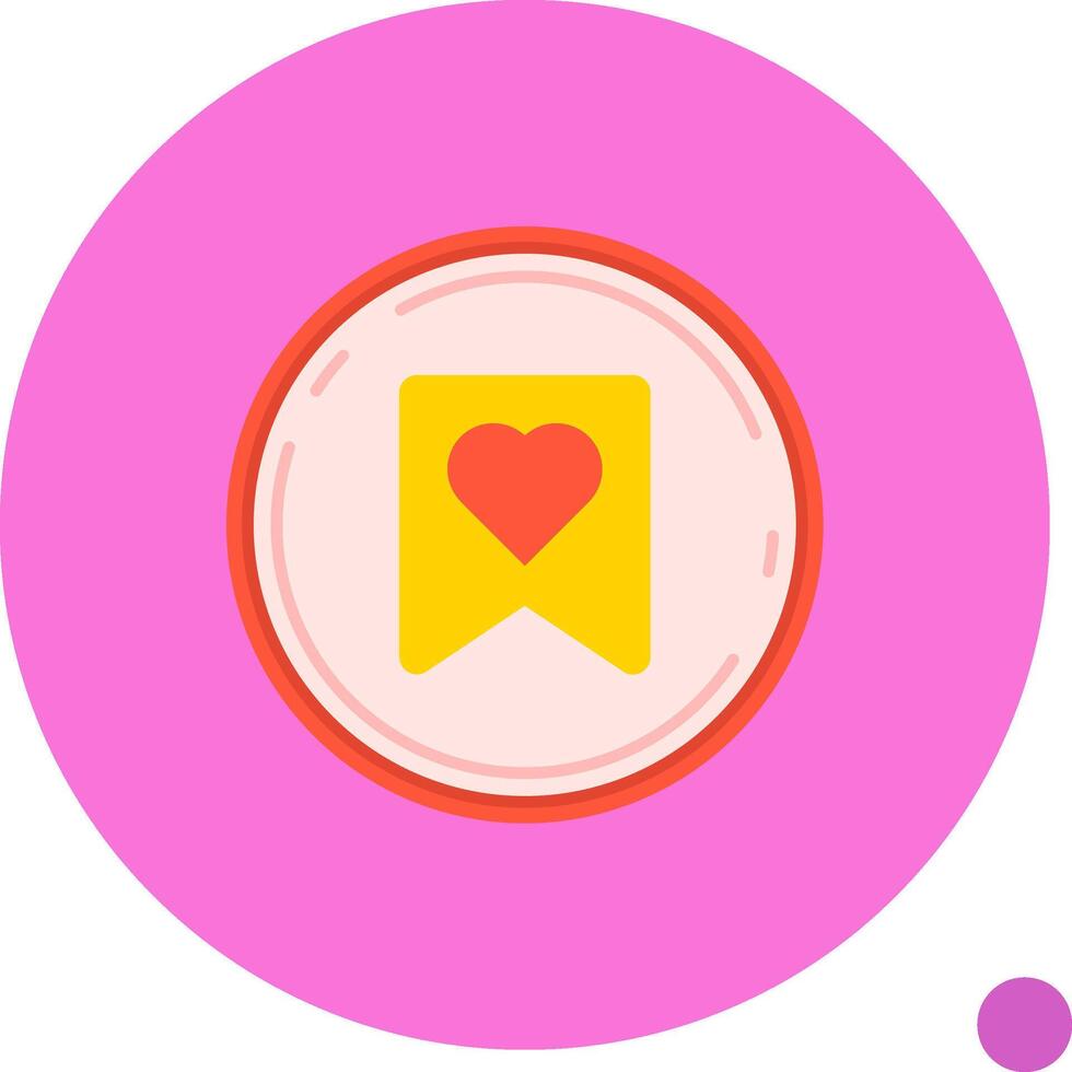 Favourite Long Circle Icon vector