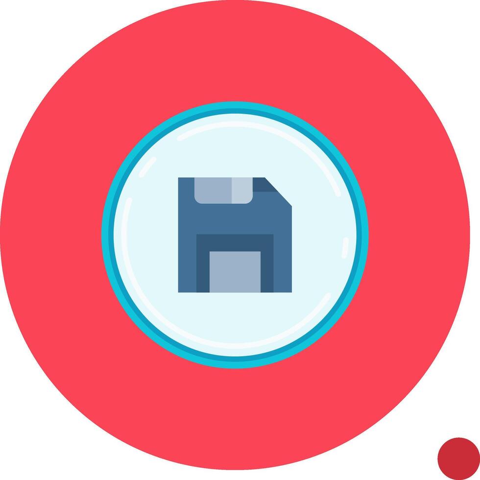 Save Long Circle Icon vector