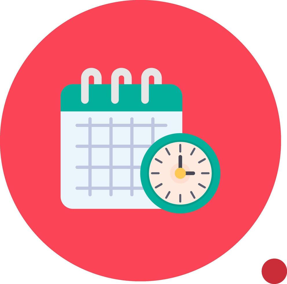 Timetable Long Circle Icon vector