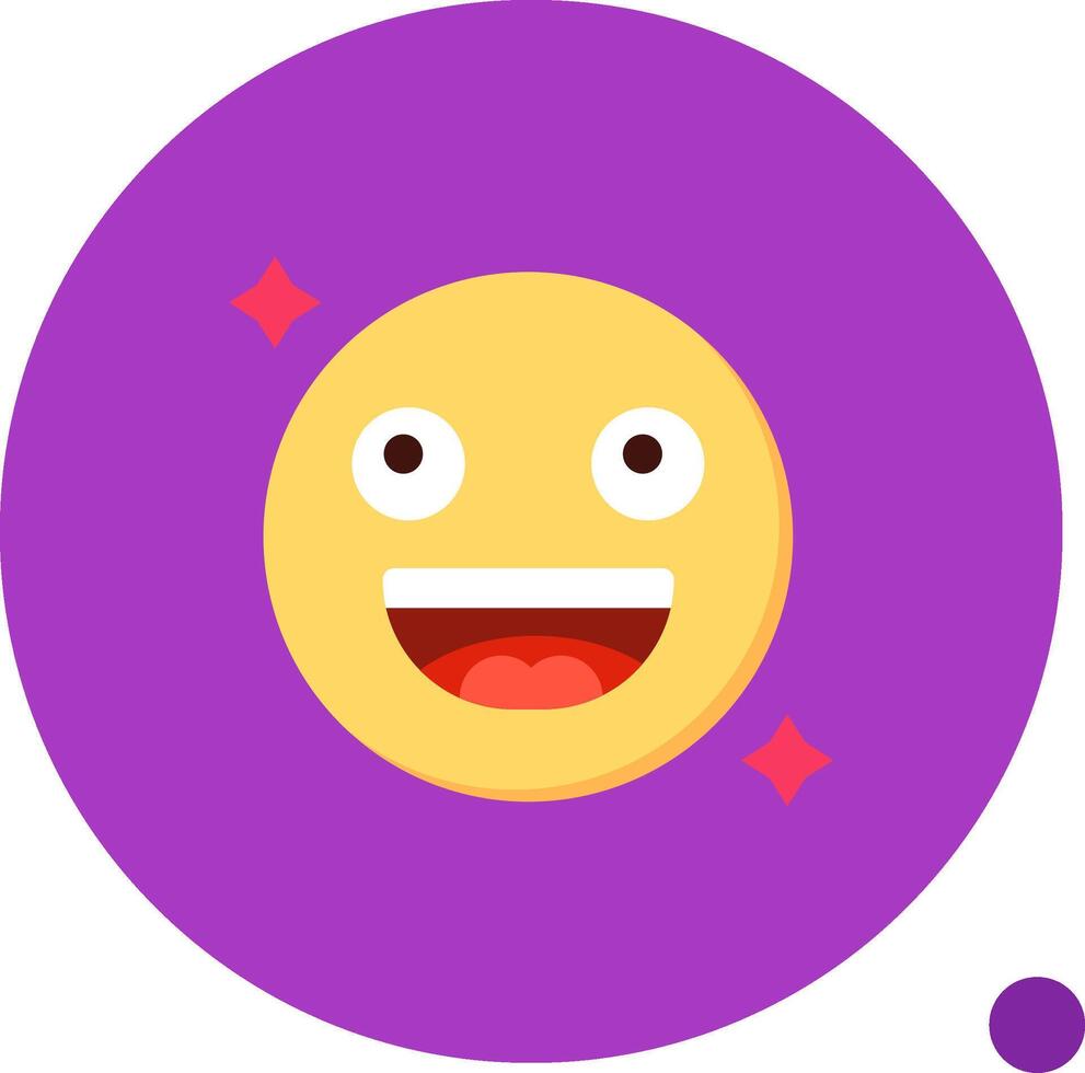 sonrisa largo circulo icono vector