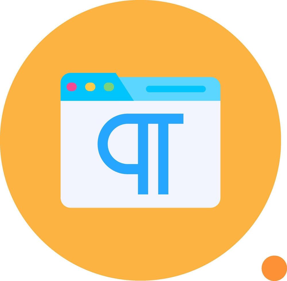 Paragraph Long Circle Icon vector