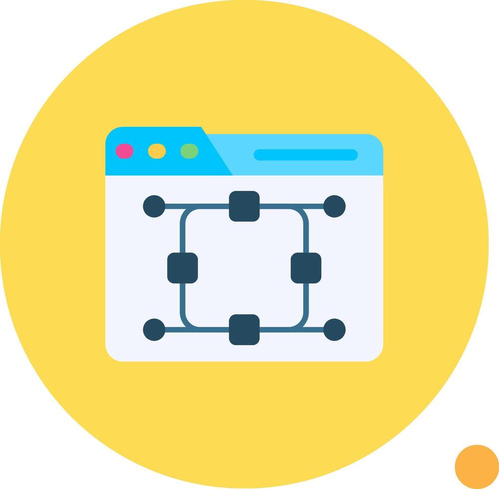 Curve Long Circle Icon vector