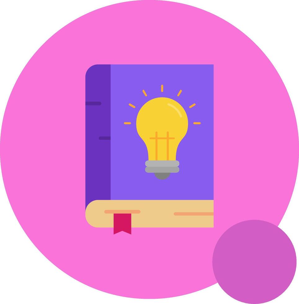 Knowledge Long Circle Icon vector