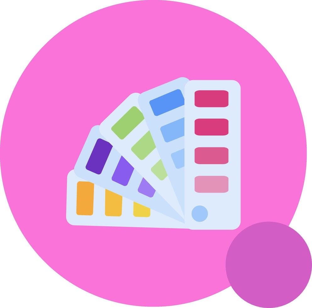 Color sample Long Circle Icon vector