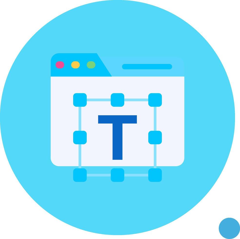 Typography Long Circle Icon vector