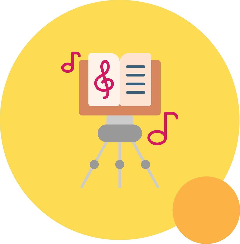 Music score Long Circle Icon vector