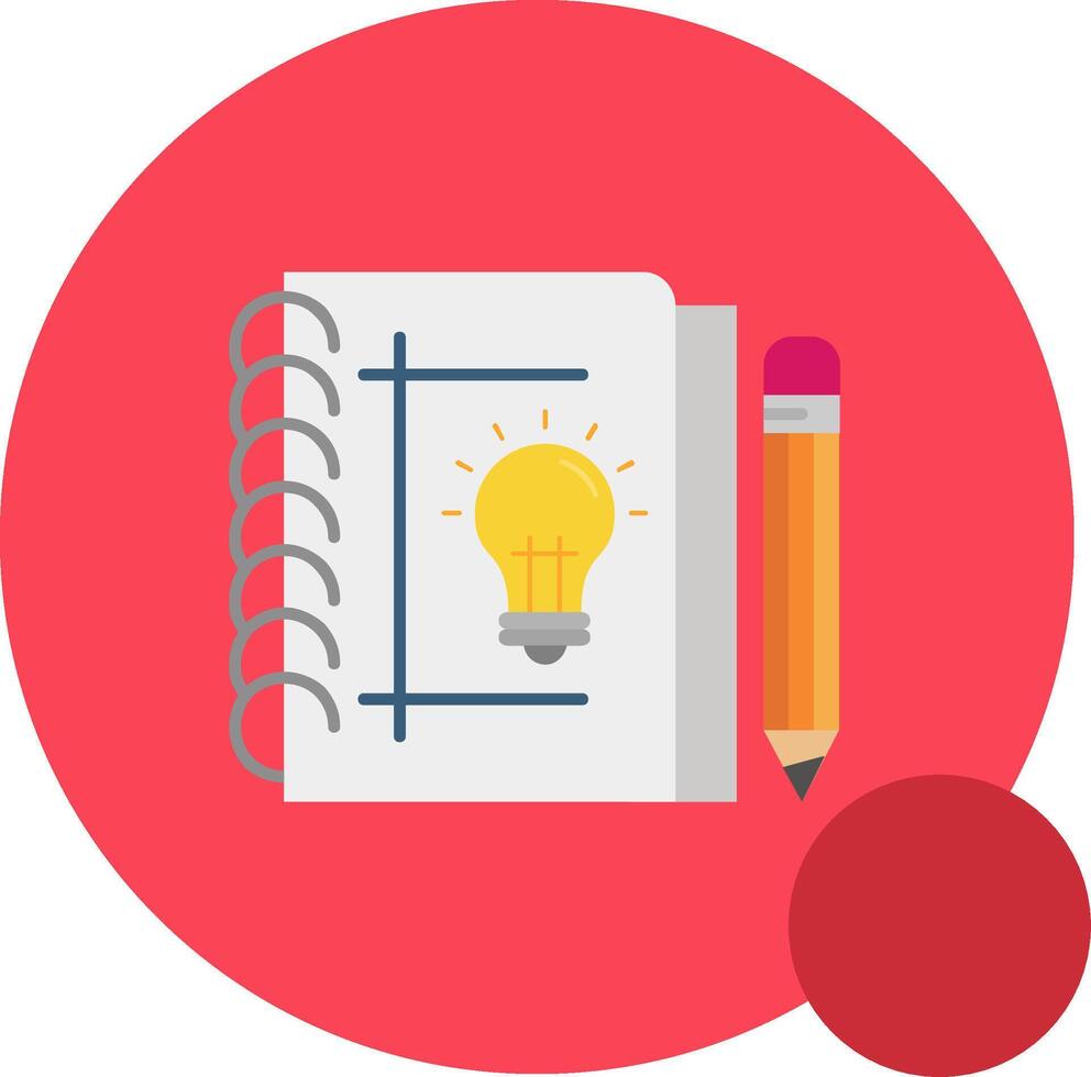 Sketchbook Long Circle Icon vector