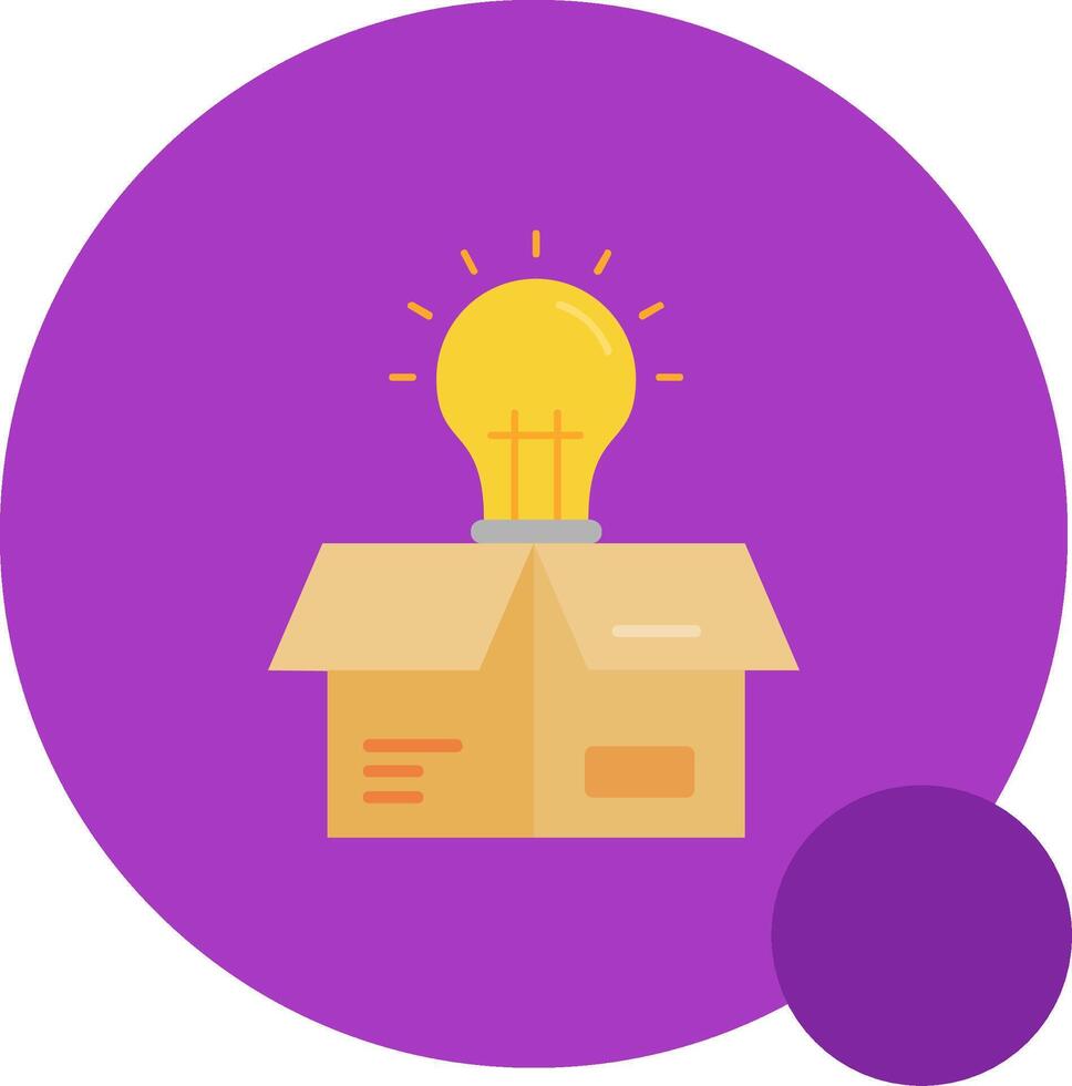 Think outside the box Long Circle Icon vector