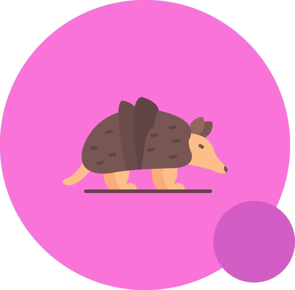 armadillo largo circulo icono vector