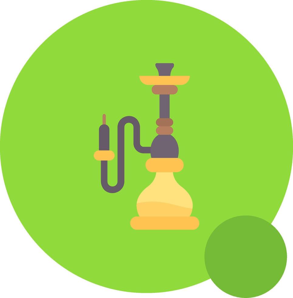 hookah Long Circle Icon vector