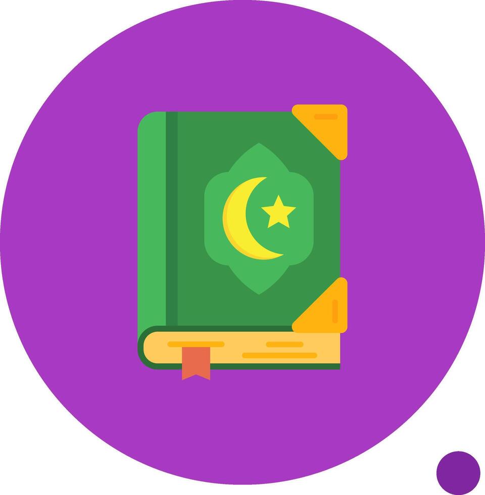 Quran Long Circle Icon vector