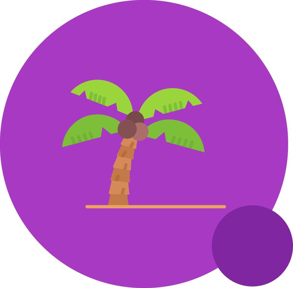 Palm tree Long Circle Icon vector
