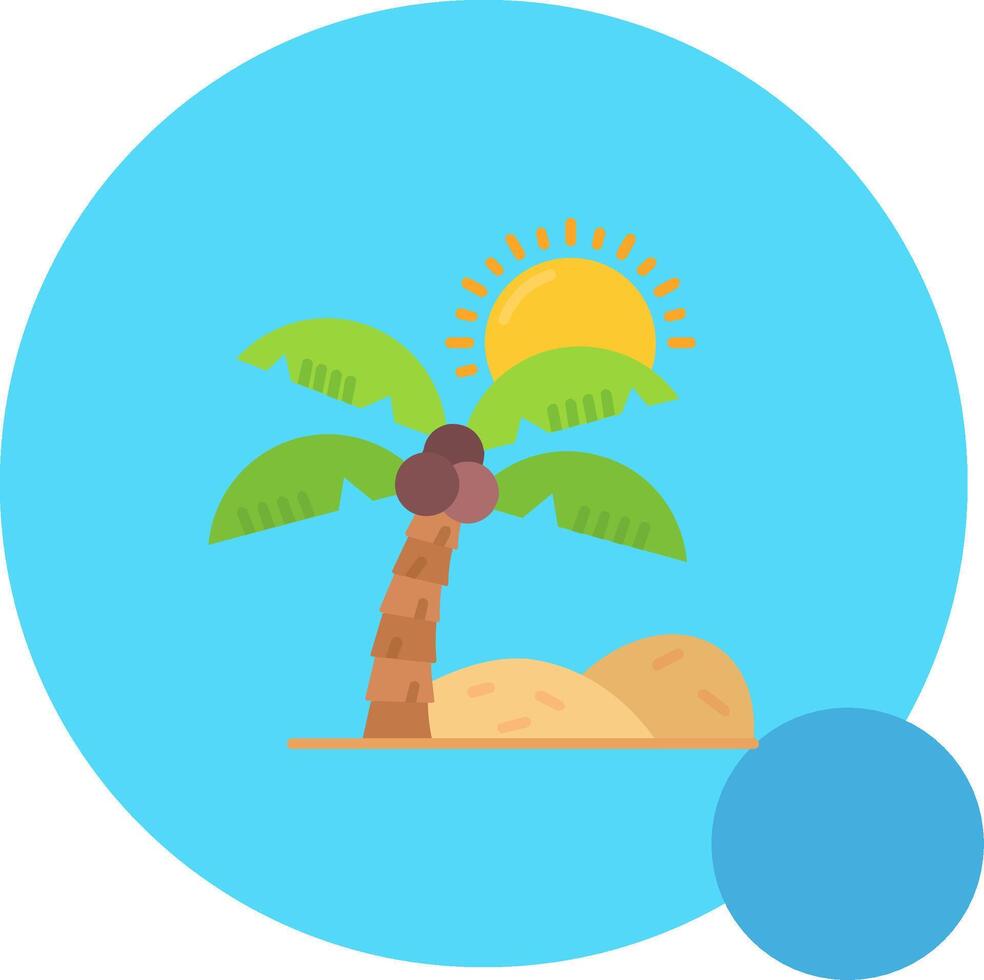 Oasis Long Circle Icon vector