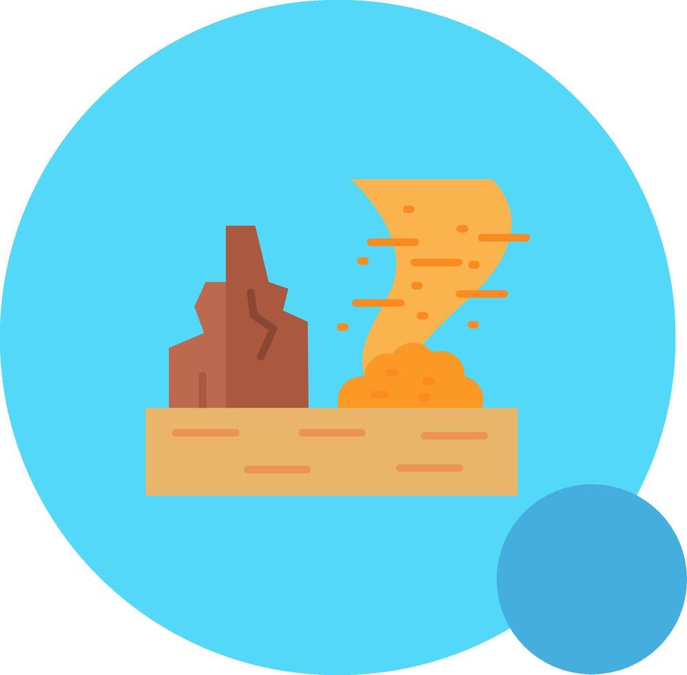 Sandstorm Long Circle Icon vector