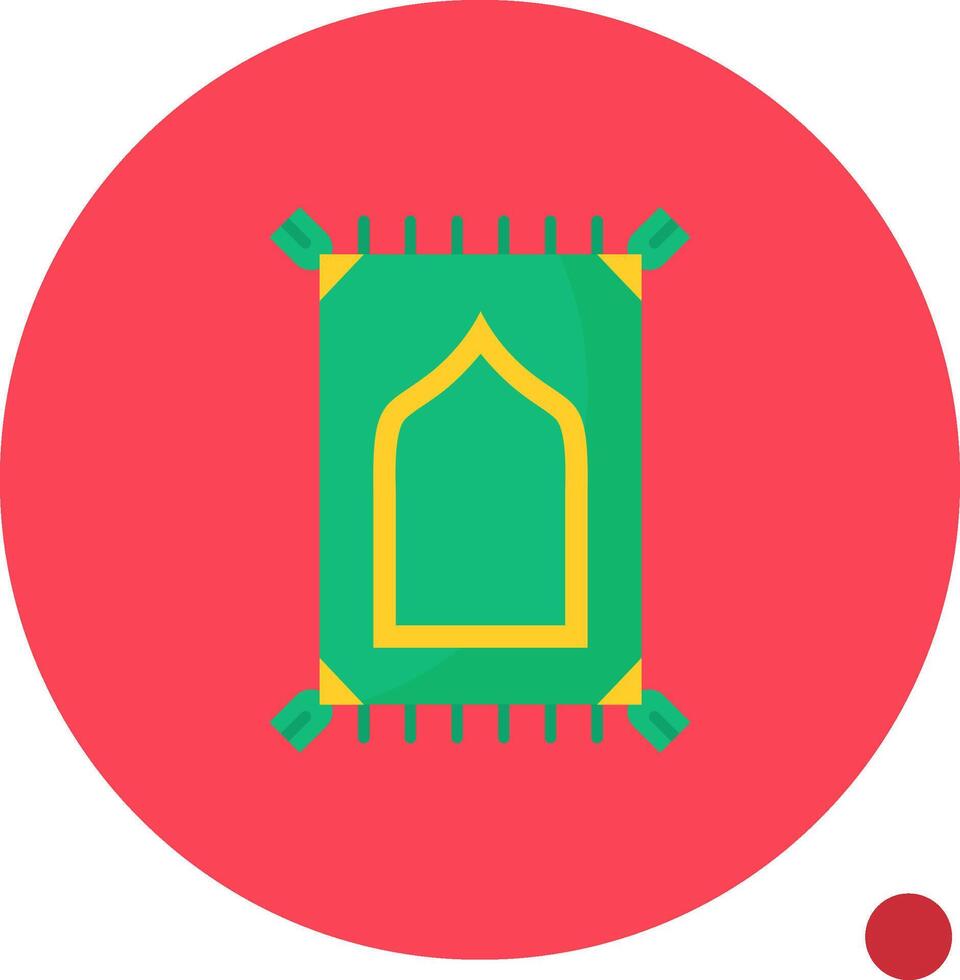 Prayer mate Long Circle Icon vector