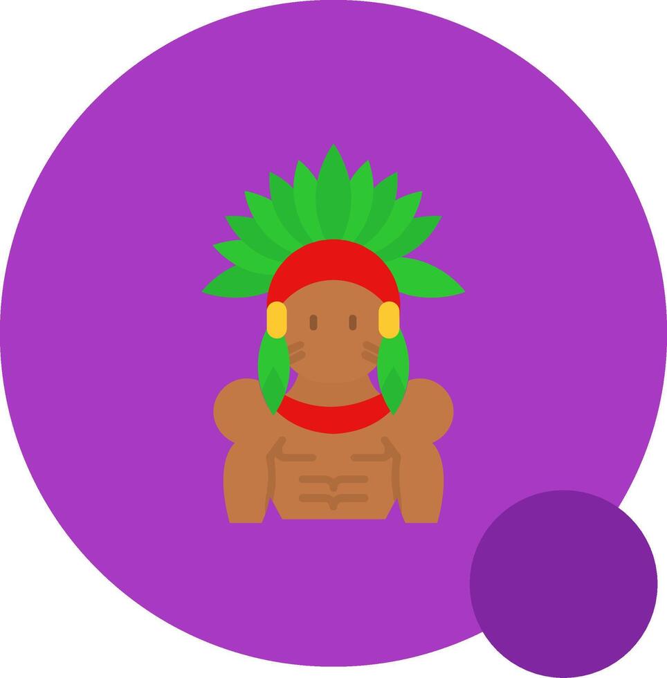 indio largo circulo icono vector