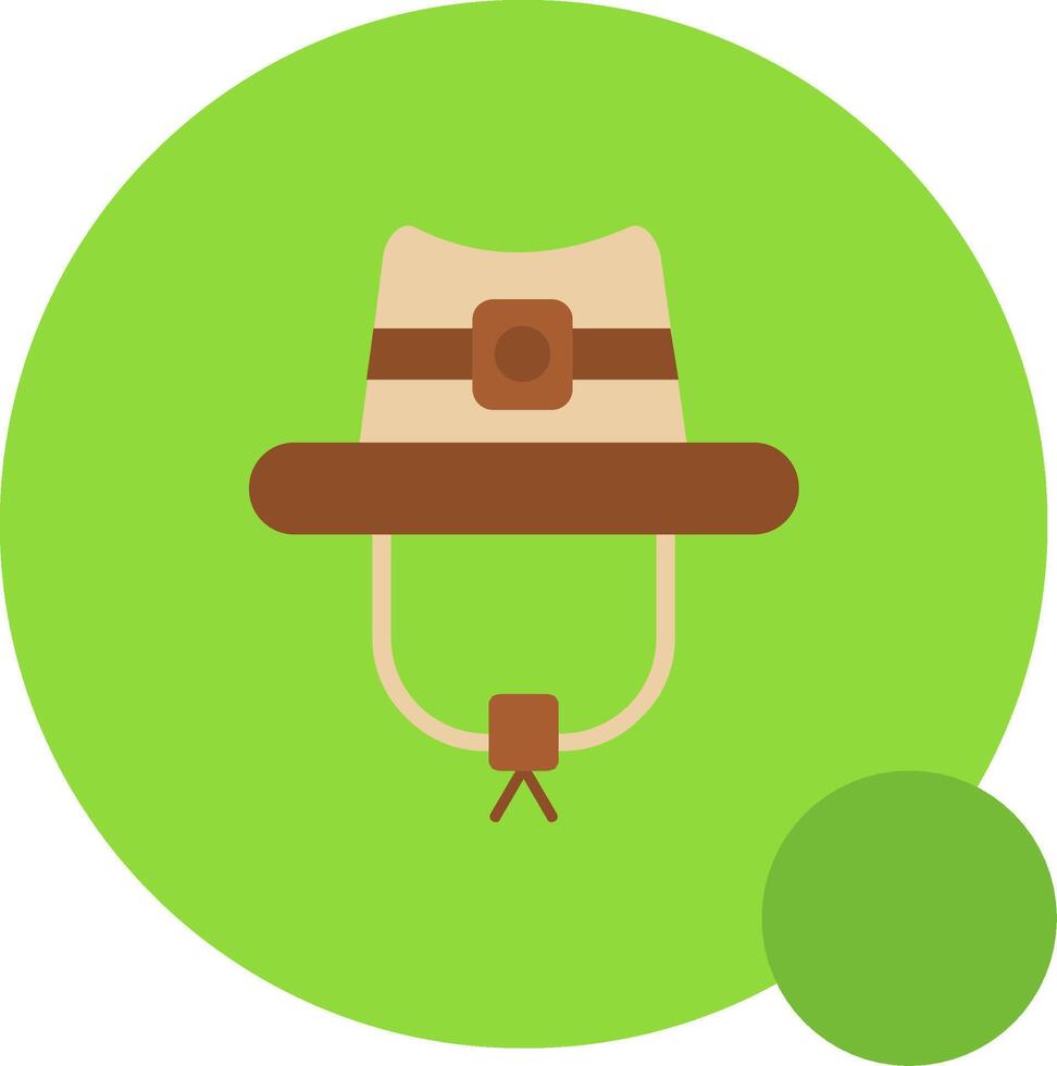 sombrero largo circulo icono vector