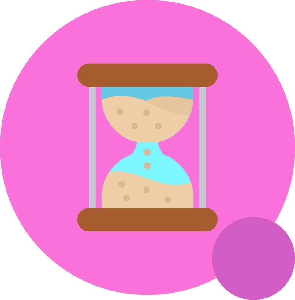Sand clock Long Circle Icon vector