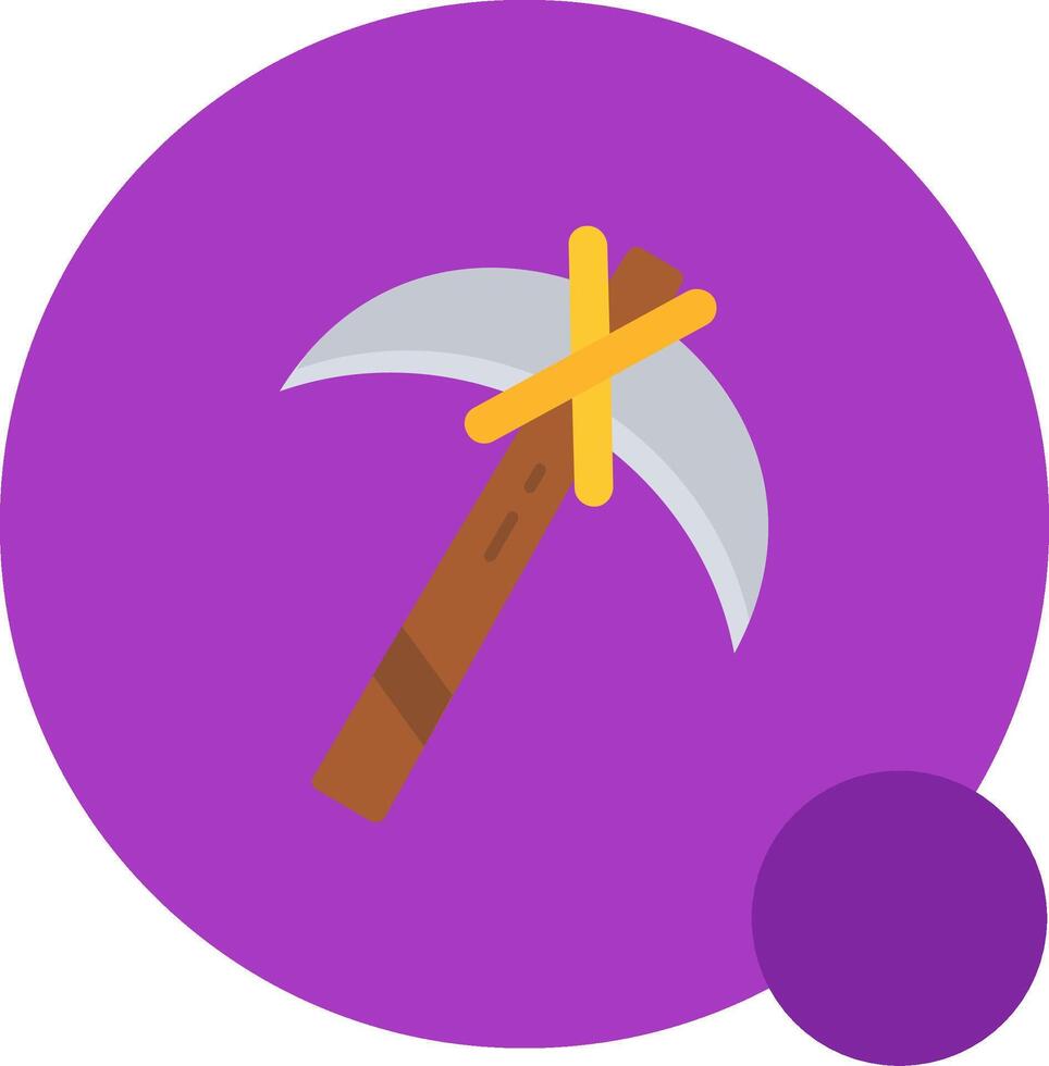 Pickaxe Long Circle Icon vector