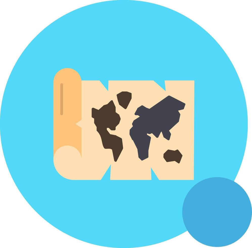 World map Long Circle Icon vector