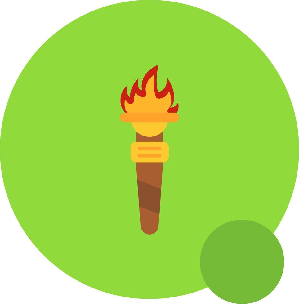 Torch Long Circle Icon vector