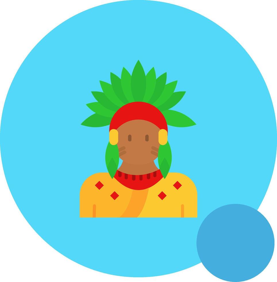 Indian Long Circle Icon vector