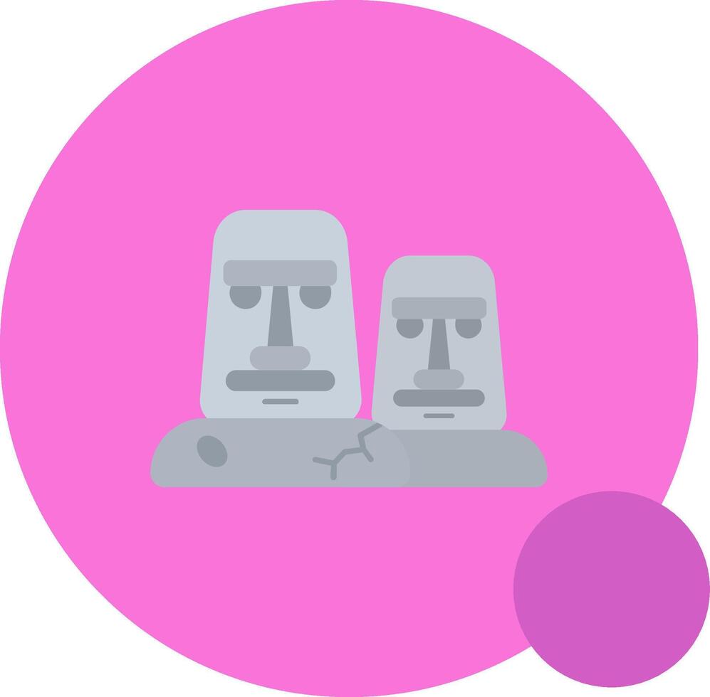 moai largo circulo icono vector