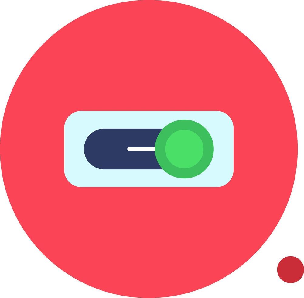 Switch Long Circle Icon vector