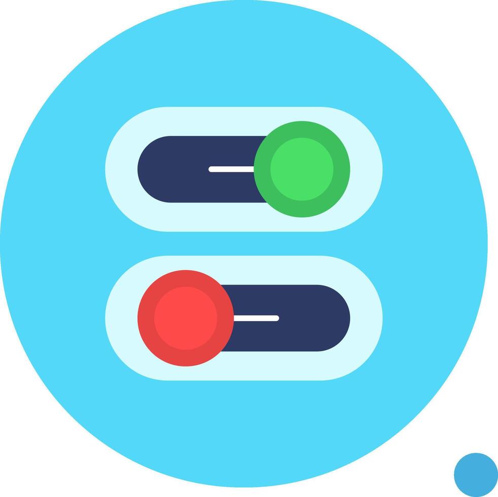 Switch Long Circle Icon vector