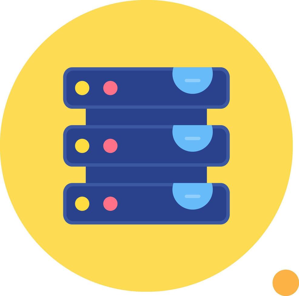 Database Long Circle Icon vector