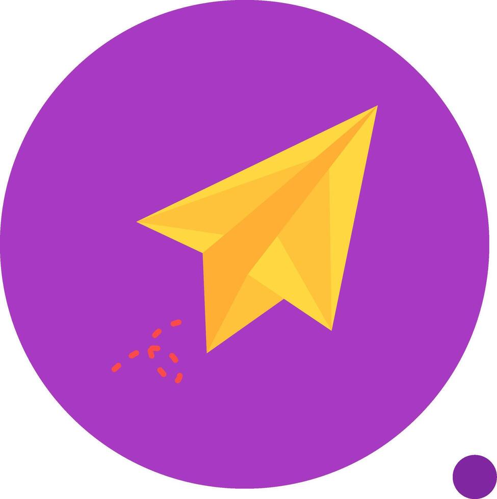 Paper plane Long Circle Icon vector