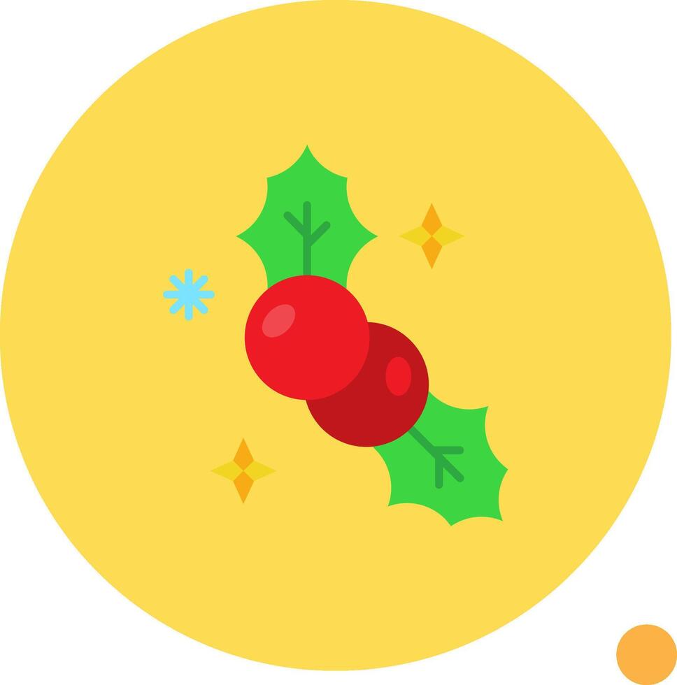 Mistletoe Long Circle Icon vector