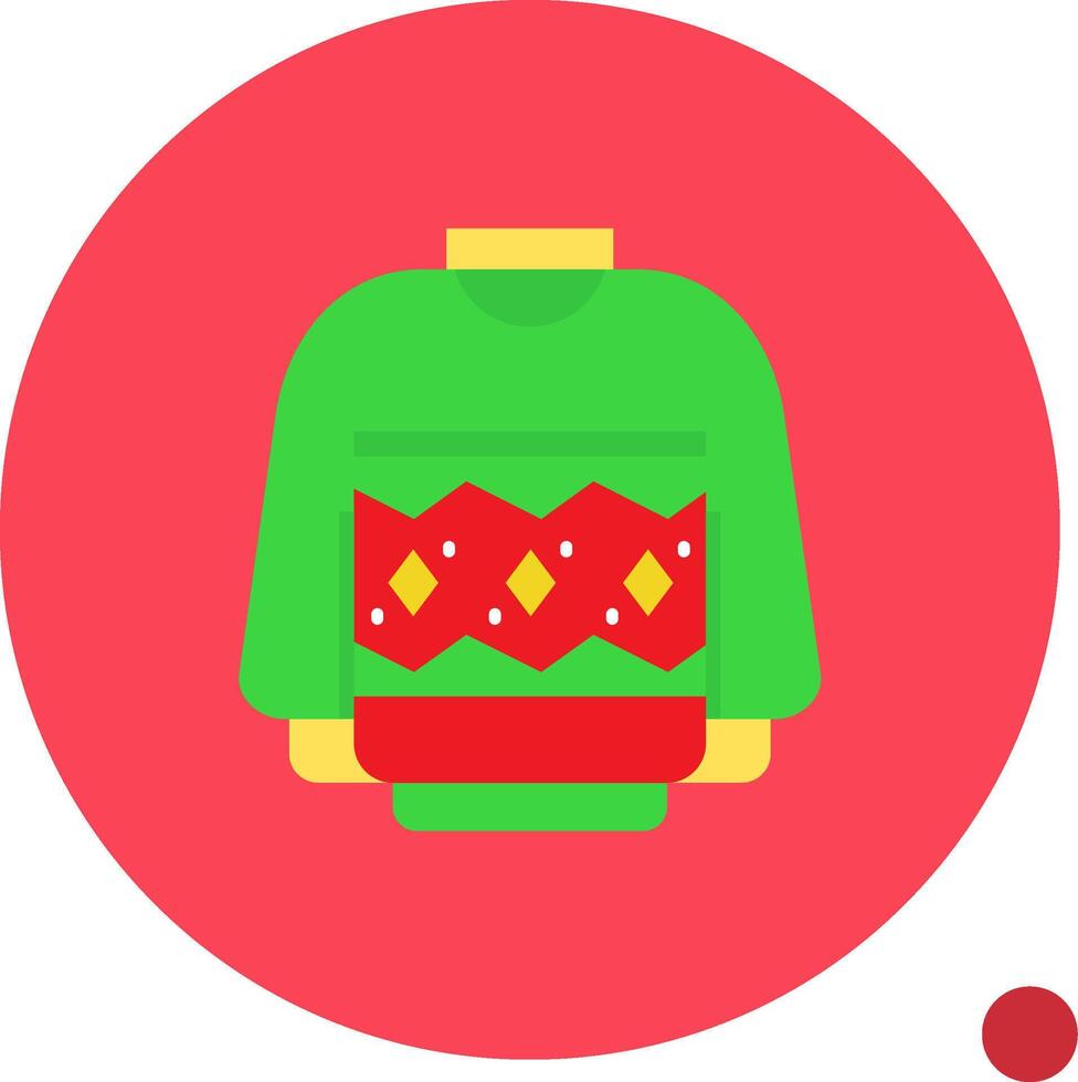 Sweater Long Circle Icon vector