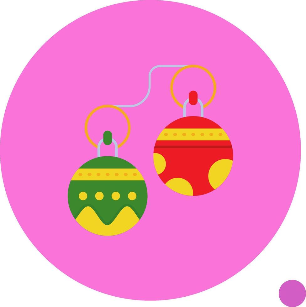 Jingle bell Long Circle Icon vector