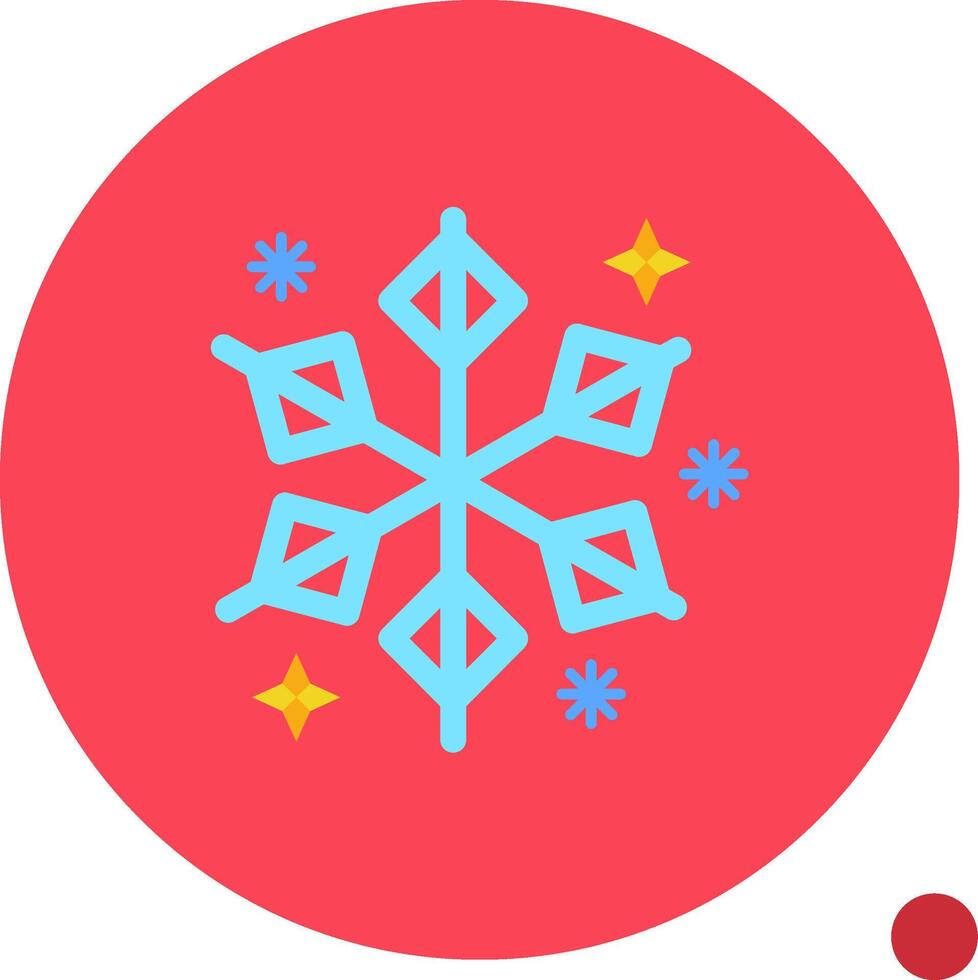 Winter Long Circle Icon vector