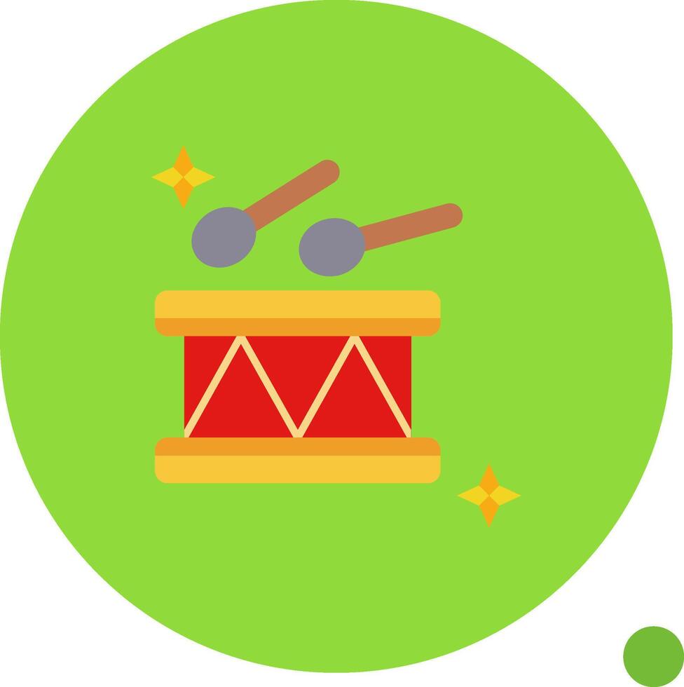 tambor largo circulo icono vector