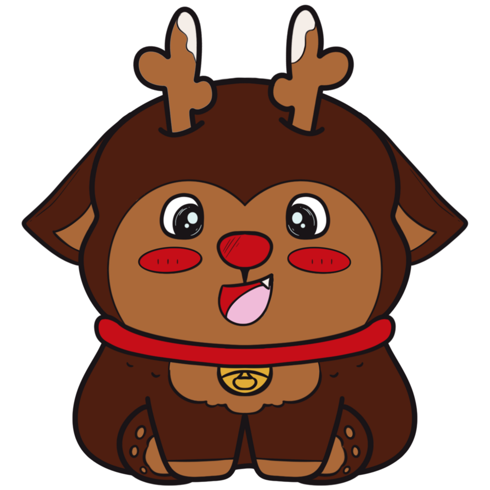 The illustration of a reindeer png