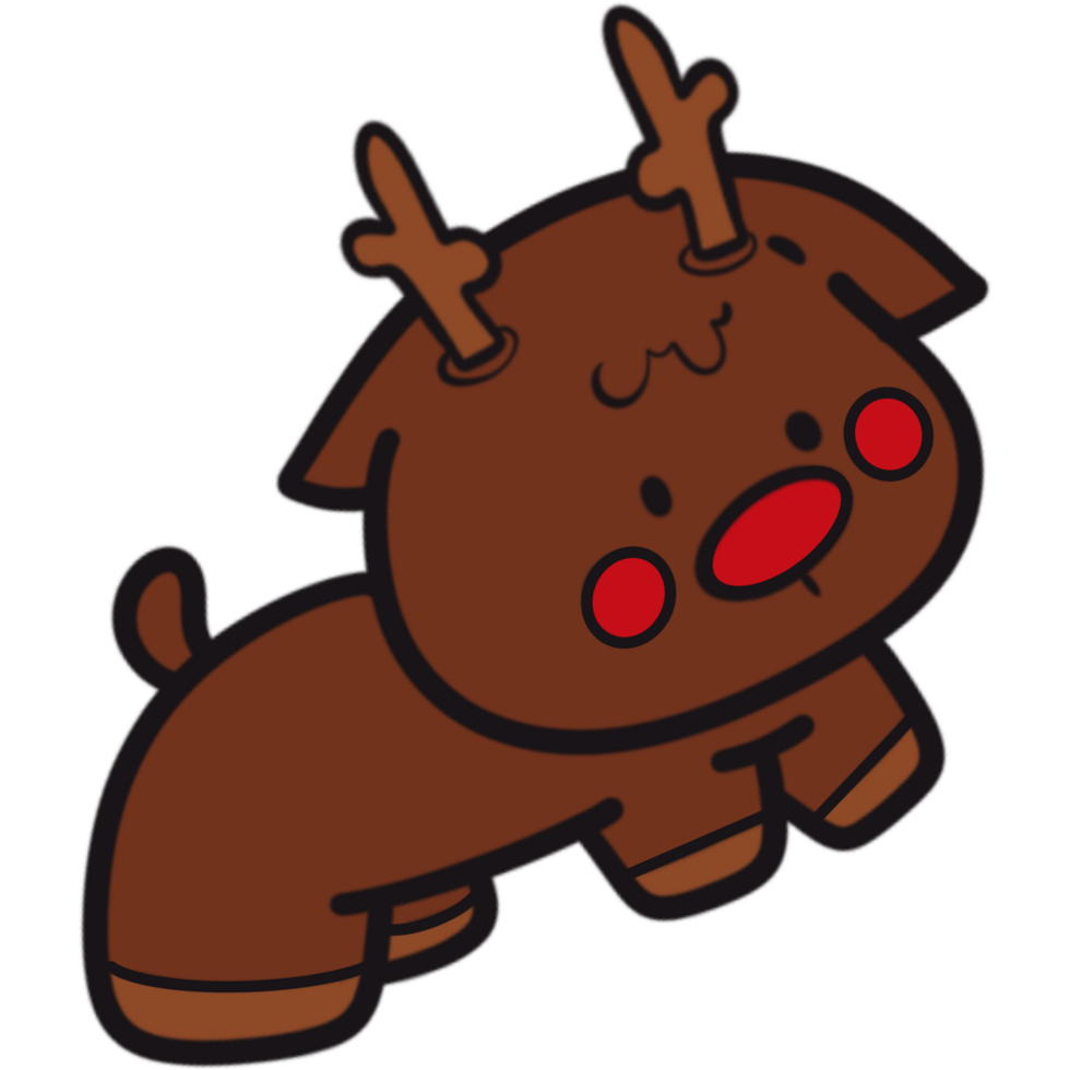 The illustration of a reindeer png